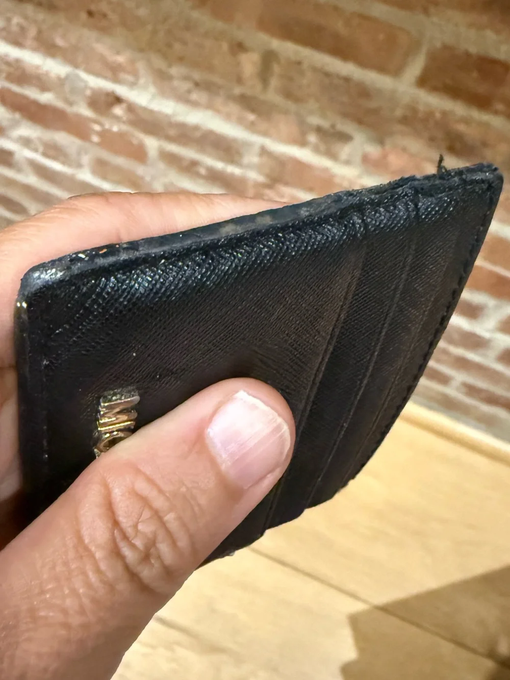 Michael Kors Black Cardholder with Gold Logo